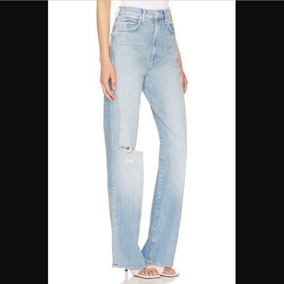 MOTHER High Waisted Tunnel Vision Sneak Jeans (Sippin' Sweet Tea) Size 30 NWT - Picture 2 of 9